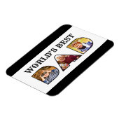 Beste pap Citaat 3 Foto Collage Magneet (Linkerzijde)