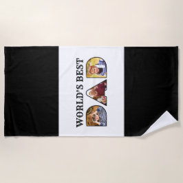 Beste pap Citaat 3 Foto Collage Strandlaken