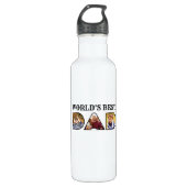 Beste pap Citaat 3 Foto Collage Waterfles (Voorkant)