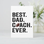 Beste pap Coach Ever Vaderdag Gift Bedankkaart (Staand voorkant)