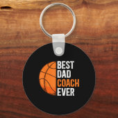 Beste Pap Coach Ooit Basketbal Pap Basketbal Spele Sleutelhanger (Voorkant)