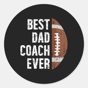 Beste pap coach ooit Football vader van een Footba Ronde Sticker
