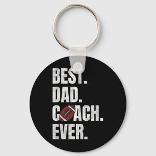 Beste Pap Coach Ooit Grappig Football T-shirt voor Sleutelhanger