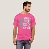 Beste Pap Coach Ooit - Retro Basketbal Graphic Des T-shirt (Voorkant volledig)