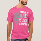 Beste Pap Coach Ooit - Retro Basketbal Graphic Des T-shirt (Voorkant)