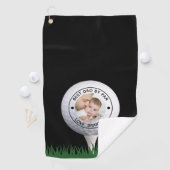 Beste pap door par foto gepersonaliseerd golfhanddoek (Insitu)