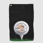 Beste pap door par foto gepersonaliseerd golfhanddoek (Voorkant)