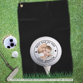 Beste pap door par foto gepersonaliseerd golfhanddoek