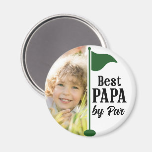 Beste Pap door Par Foto Golf Vlag Magneet