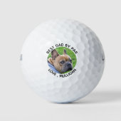 Beste Pap Door Par Gepersonaliseerde Hond Pap Foto Golfballen (Voorkant)