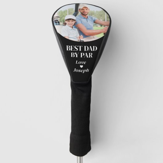 Beste Pap Door Par Golf Lover Gift Custom Foto Golfheadcover (Voorkant)