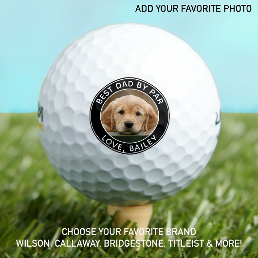 Beste Pap Door Par Hond Papa Gepersonaliseerde Fot Golfballen