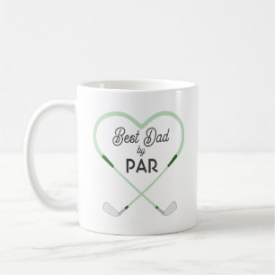 Beste Pap door Par Love gevormd Golf Theme Koffiemok