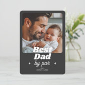 Beste Pap Door Par Retro Cool Foto Vaderdag Kaart (Staand voorkant)