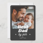 Beste Pap Door Par Retro Cool Foto Vaderdag Kaart (Voorkant)
