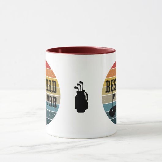 Beste pap door par retro zonsondergang Mok (Midden)