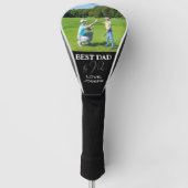 Beste Pap door Par Vaderdag Gepersonaliseerde Gift Golfheadcover (Voorkant)