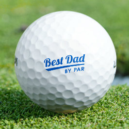 Beste Pap Door Par Vaderdag Gift Blauw Golfballen