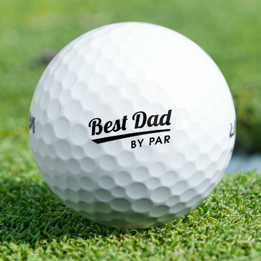 Beste Pap Door Par Vaderdag Gift Zwart Golfballen