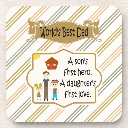 Beste pap-droogkasters ter wereld bier onderzetter (Voorkant)