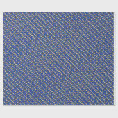 Beste pap Ever Blue Gold Elegant Typografie Cadeaupapier (Vlak)