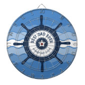 Beste pap Ever Blue Shield Wheel and Waves Dartbord (Voorkant)