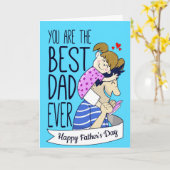 Beste pap Ever Fathers Day Kaart (Gele Bloem)