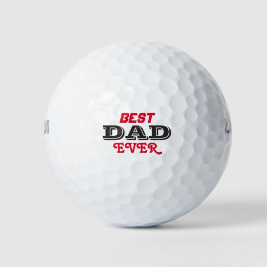 Beste pap Ever Golf Balls Golfballen (Voorkant)