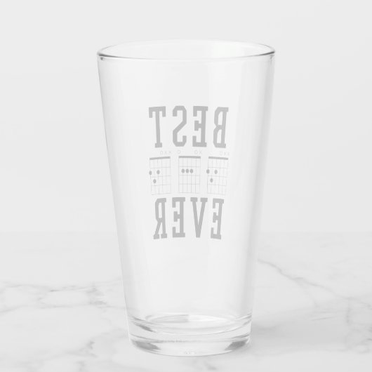 Beste pap Ever Guitar Chords | Vaderdag Cadeau Glas (Achterkant)