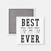 Beste pap Ever Guitar Chords | Vaderdag Cadeau Magneet (Voorkant / Achterkant)