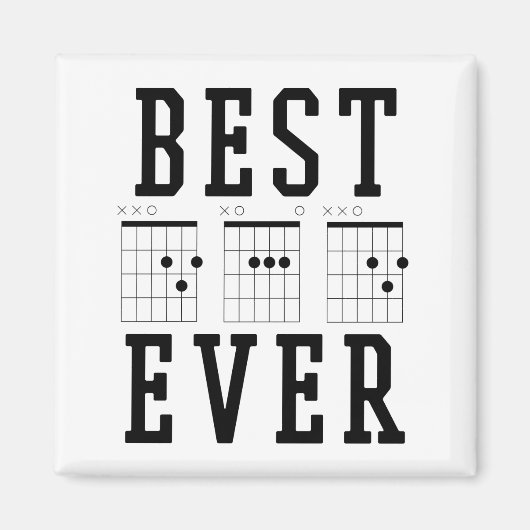 Beste pap Ever Guitar Chords | Vaderdag Cadeau Magneet (Voorkant)