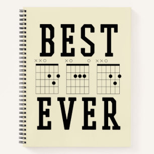 Beste pap Ever Guitar Chords Vaderdag Cadeau Notitieboek