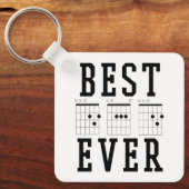 Beste pap Ever Guitar Chords | Vaderdag Cadeau Sleutelhanger (Voorkant)