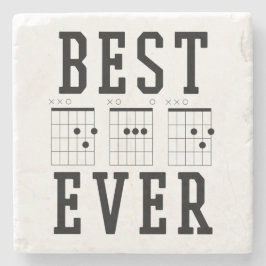 Beste pap Ever Guitar Chords | Vaderdag Cadeau Stenen Onderzetter
