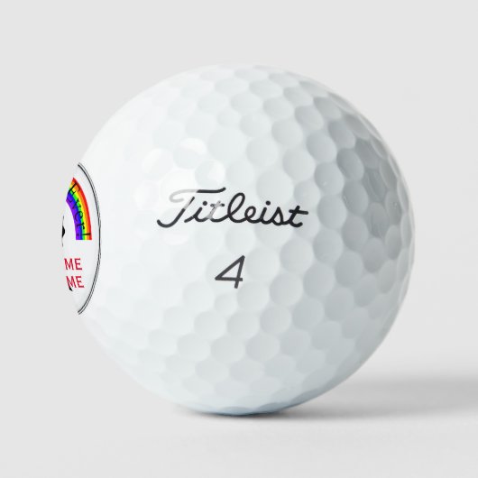 Beste pap Ever Rainbow Golf Balls HAMbWG Golfballen (Logo)