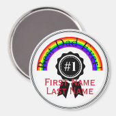 Beste pap Ever Rainbow Magnet HAMbWG (Voorkant / Achterkant)