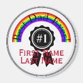 Beste pap Ever Rainbow Magnet HAMbWG (Voorkant)