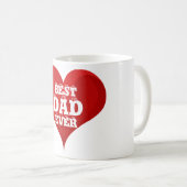 Beste pap Ever Red Heart Love Mok (Voorkant rechts)