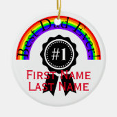 Beste pap Ever regenboogversiering HAMbWG Keramisch Ornament (Voorkant)