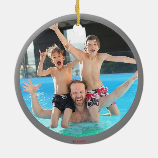 Beste pap Ever regenboogversiering HAMbWG Keramisch Ornament (Achterkant)