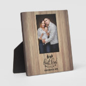 Beste pap Ever Tabletop Plaque met Easel Fotoplaat (Voorkant)