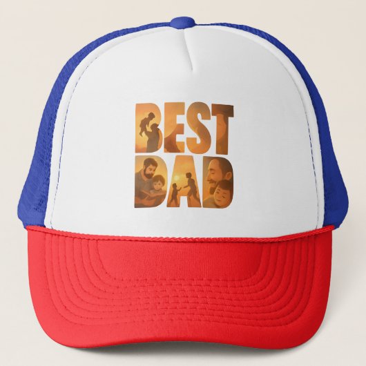 Beste pap Ever Trucker Hat Pet (Voorkant)