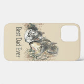 Beste pap Ever Wolf Waterverf Animal Quote Case-Mate iPhone Case (Achterkant (horizontaal))