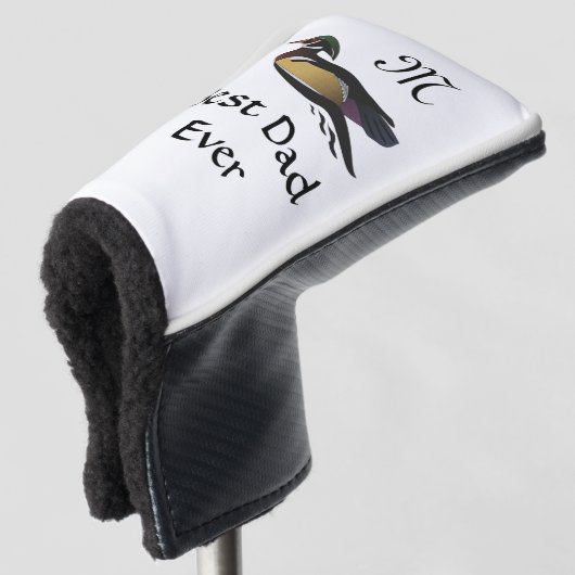 Beste pap Ever Wood Duck Zwemend Golf Head Hoesje Golfheadcover (3/4 voorkant)