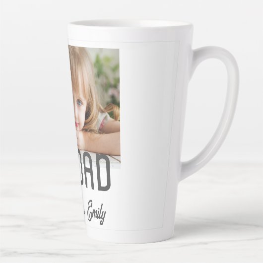 Beste pap foto vaderdag latte mok (Rechts)