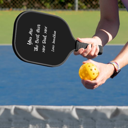 Beste Pap Gift Chic Script Aangepaste naam Cool Bl Pickleball Paddle (Insitu)