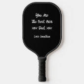 Beste Pap Gift Chic Script Aangepaste naam Cool Bl Pickleball Paddle (Voorkant)