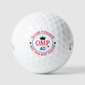 Beste Pap Golfer 40e cadeau Golfballen (Voorkant)