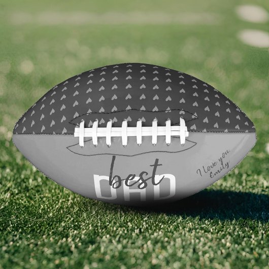 Beste pap Gray Heart Pattern vaderdag American Football