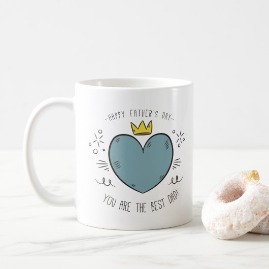 Beste pap Happy Vaderdag | Koffie Mok (Met donut)